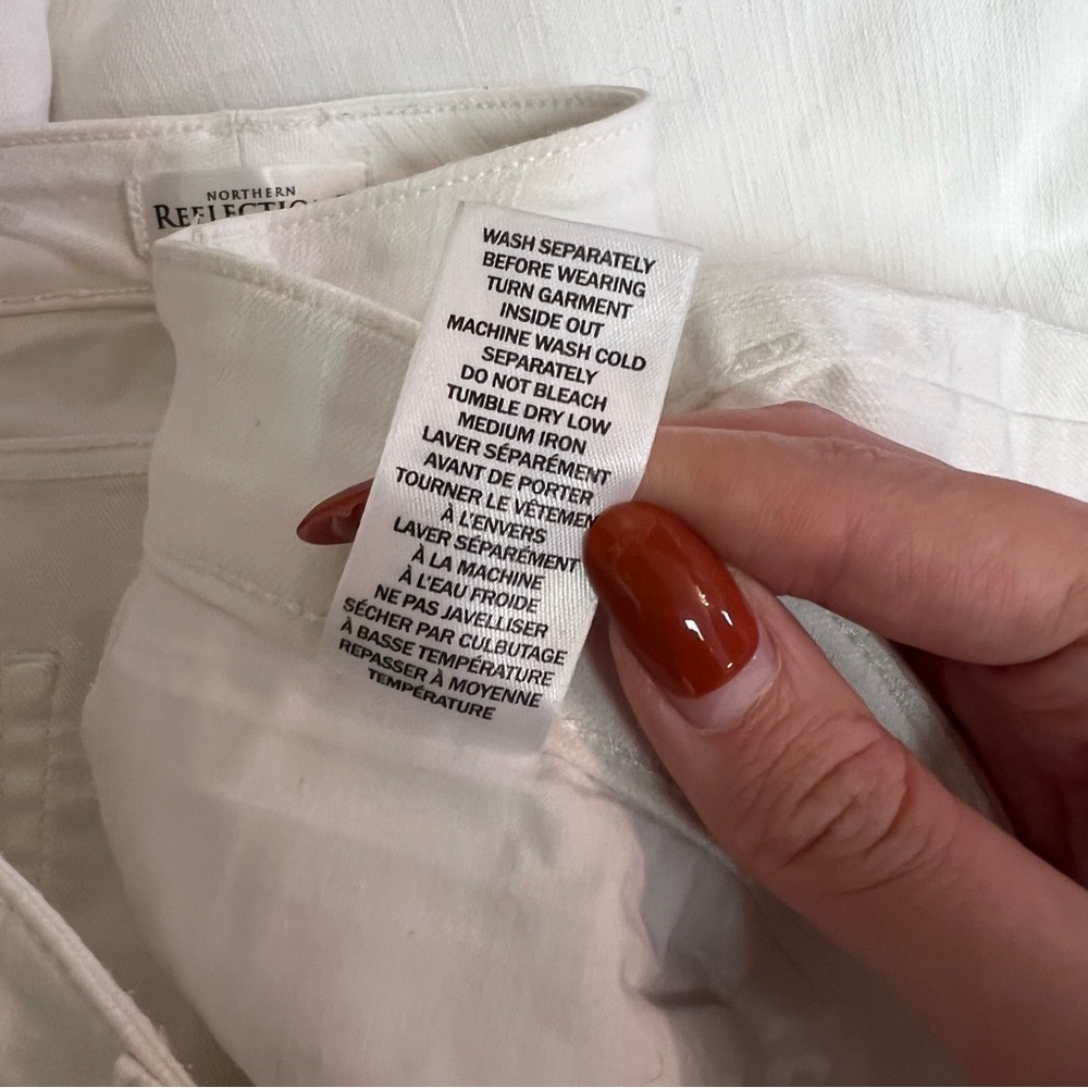 Northern Reflections White Size 12 Women's Capris - Weekend Cut - Picture 9 of 9